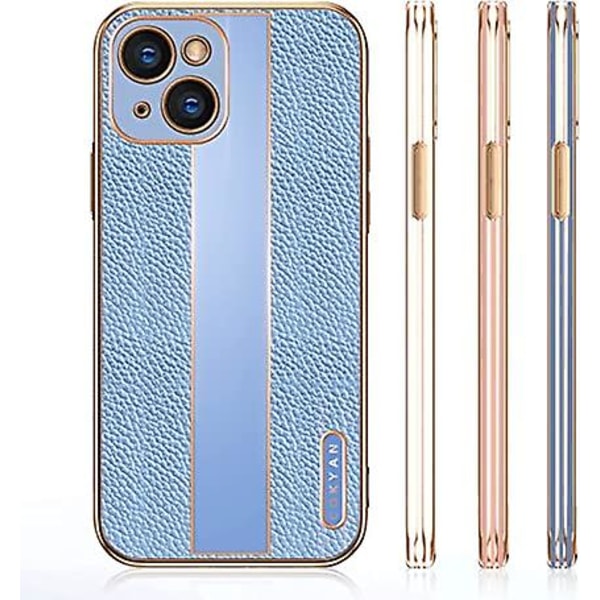 Kompatibel med iPhone 13 Skal Silikon Tunn Glitter 360 Graders Skydd Begränsad Utgåva Imitationsläder Omslag Skal för iPhone 13 (6.1'')
