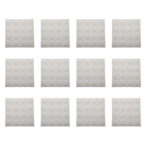 12 stk. Pyramidformede Akustiske Paneler Lyddempende Paneler for Akustisk Behandling