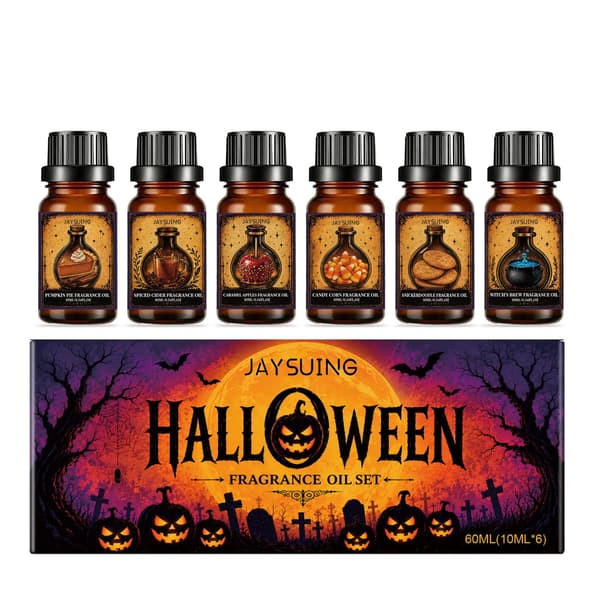 JAYSUING Halloween Aromaterapi Eterisk Olja Set – Hem Diffuser Presentförpackning