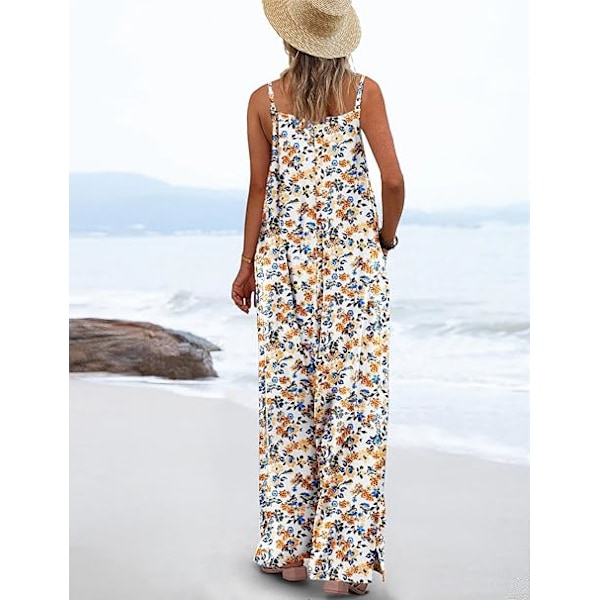 Damebuksedragt Sommer Casual Bred Ben Buksedragt Bomuld Løs Jumpsuit med Lommer PZZTYP2 UK