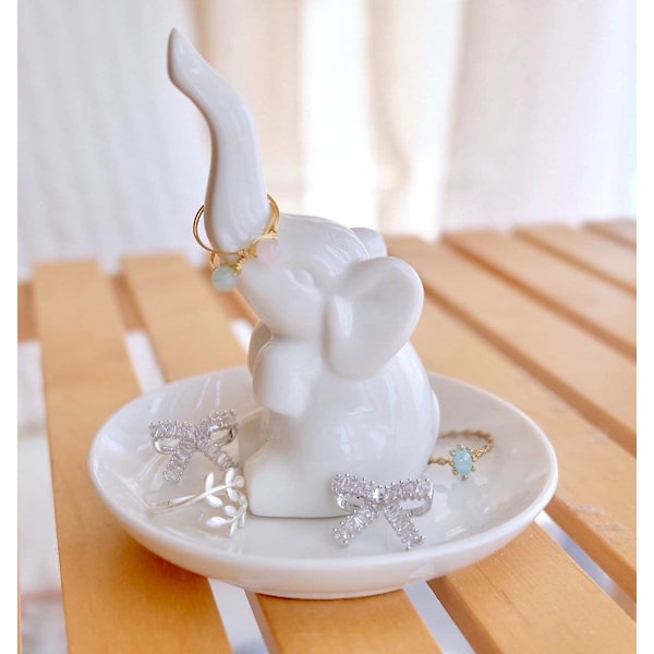 Gaver til Kvinder Sølv Elefant Ringeholder, Ringe Smykke Skål, Elefant Gaver til Sjove Valentinsdag Julebryllup Fødselsdag Gave