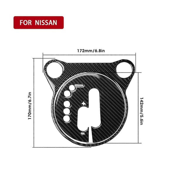 2 stk. Karbonfiber Interiør Girspakboks Panel Deksel Bil Tilpasning Passer for 370Z Z34 2009-2020