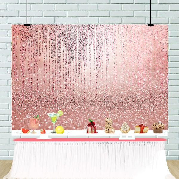 7x5ft Pink Bokeh Baggrund (ikke glitter) Pink Sød Seksten 16. 18. 21. 30. Pige Kvinder Fødselsdagsfest Baggrund Bryllup Fotografering Babyshower K