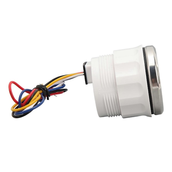 52MM Vandtemperaturmåler 40 til 120C DC9 til 32V Pegemåler Vandtemperaturmåler med Baggrundsbelysning til Campingvogne, Yachter, Fiskekuttere Hvid Skive Sølvramme
