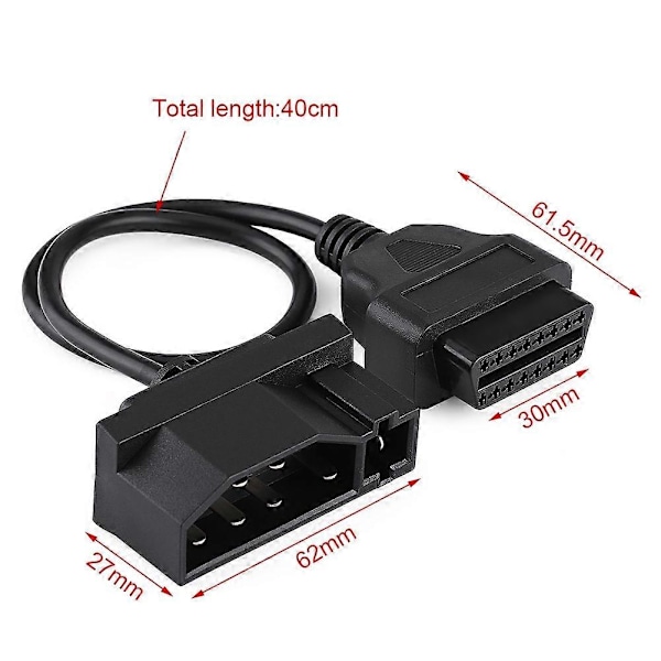 7-polet til 16-polet OBD2 OBDII Adapterkabel Diagnostisk Kabel til Ford