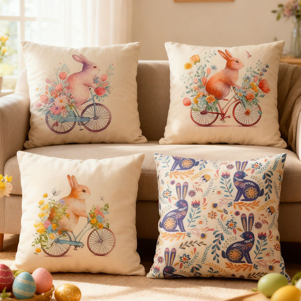 Påskörngott 2-pack - Sött tecknat kaninörngott Blue rabbit