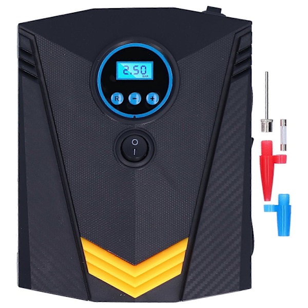 120W Dekkpump med Digitalt Display og LED-lys, Bærbar Automatisk for Bil, Sykkel, Motorsykkel 12V