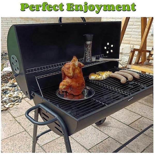 Vertikal Spid Grill-BBQ Rustfrit Stål Spid - Aftagelig Grillspids Stativ Perfekt til Helt C