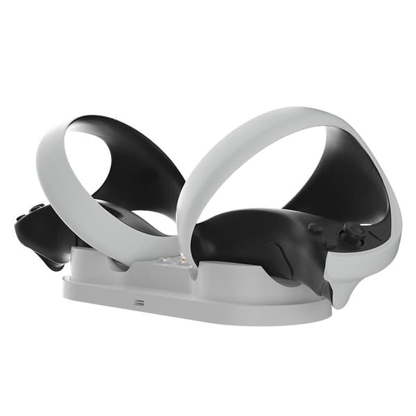 Kompatibel med PS5 VR2 Spilkontroller med LED Lys Opladningsstativ Bærbar Controller Dobbelt Oplader