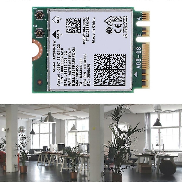 AX200NGW NGFF M.2 Trådløst WiFi 6 Netværkskort 2.4 / 5G 802.11ac ax Bluetooth-kompatibel 5.2 Dobbelt bånds netværkskort