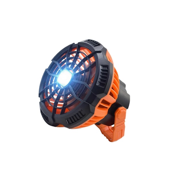 Leirintuuletin LED-lampulla, Kannettava Telttatuuletin Hiljainen 5200mah USB