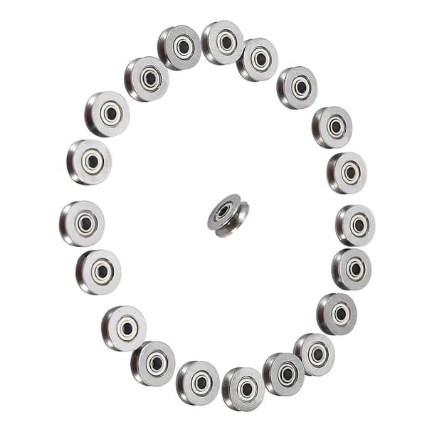 20 st V623ZZ V-spårkullager för linjära rörelsesystem 3x12x4mm