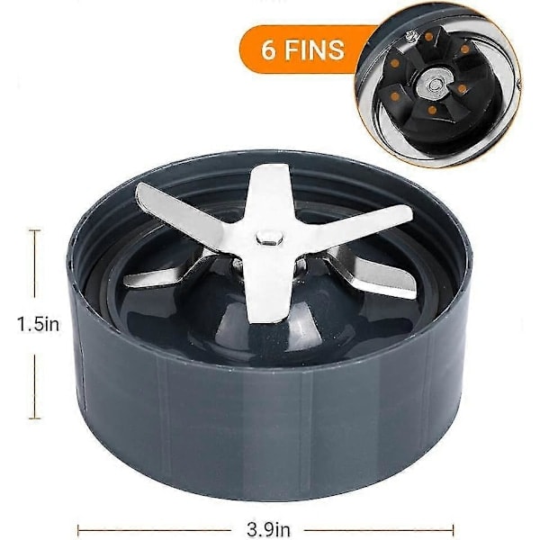 Bladbase i rustfrit stål, Nutribullet Juicer Pakningsudskiftning, 4-bladet reservedele og tilbehør - 900W