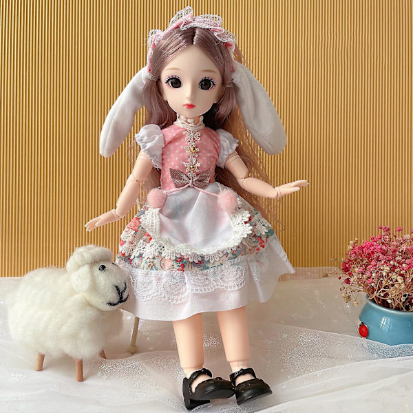 BJD-nukke Vivid Expression Erinomainen käsityötaito Keräily 30cm Irrotettavat nivelet Rikkaat kasvojen yksityiskohdat BJD-nuket sisustukseen