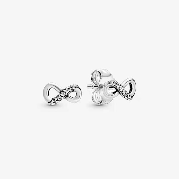 Dame Sterling Sølv Glitrende Infinity Øredobber