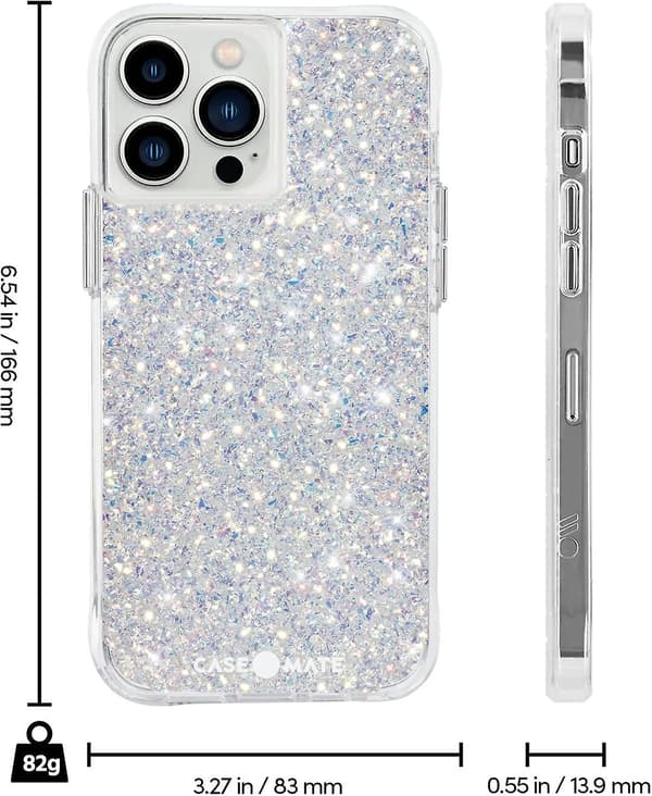 Etui til iPhone 13 Pro Max - Reflekterende folieelementer - 10 fot fallbeskyttelse - 6,7 tommer - Støvstøv
