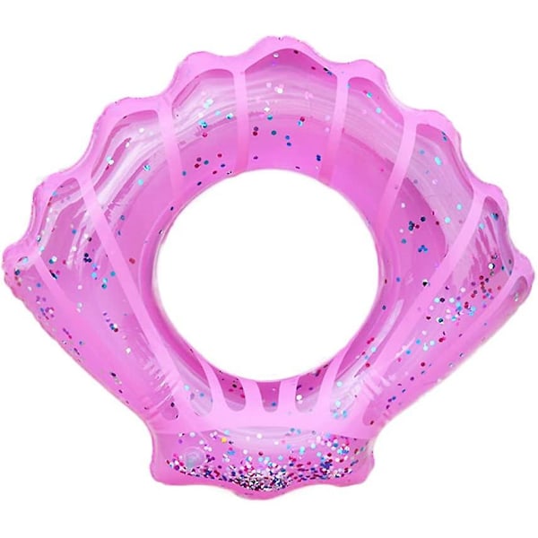 Skall-Svømmeringer for Barn og Voksne - Oppblåsbar Flytemadrass for Basseng, Strandfest og Vannlek (Rosa, Barn)