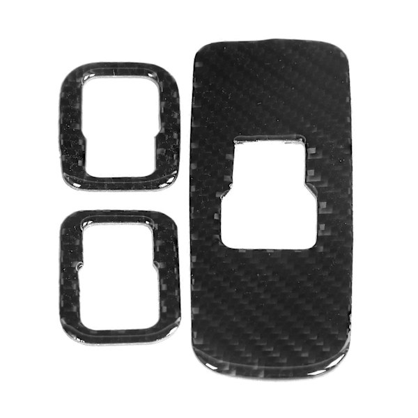 3 st Fönsterströmbrytare Panel Trim Cover Kolfiber Dekoration Passar för S60/V60LHD