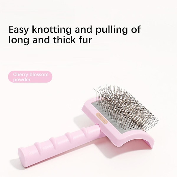 Profesjonell Pet Slicker Brush Myk Massasje Pels Stell Rustfritt Stål P