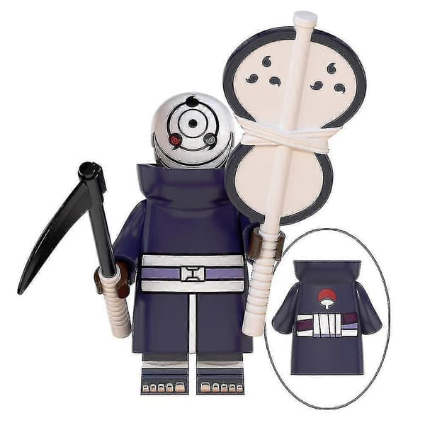 8-pack anime ninja mini actionfigurer, byggbara leksakssamling