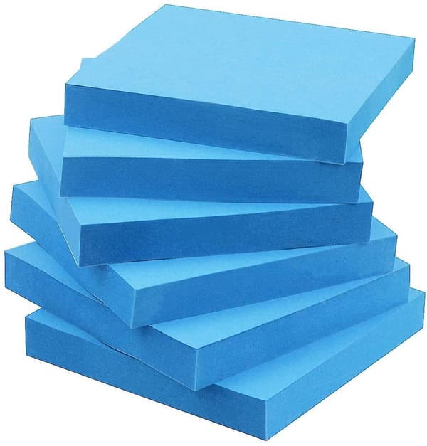 XYC Sticky Notes 3x3 Selvklæbende Noter Blå Farve 6 Blokke, 100 Ark/Blok