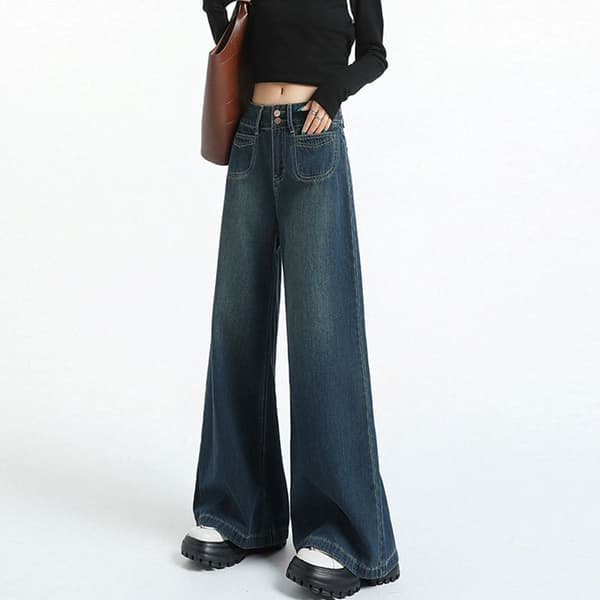 Jeans, mörkblå denim XXXXL