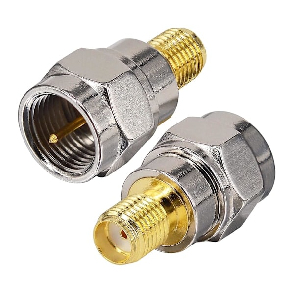 F Han til SMA Hun Konnektor F til SMA Konnektor Sokkel Guldbelagt Messing Lige Koaksial RF Adapter Konnektor Tilbehør