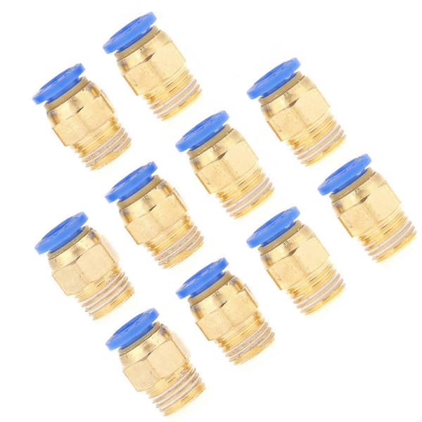 10 stk Pneumatiske Hurtigkoblinger Lufttilbehør Adapter 8 mm Diameter Gjenger 1/4BSP Sett