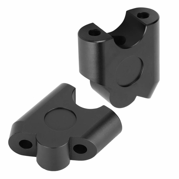 Styrforhøjer, 2 stk. 22 mm universel motorcykel styr greb bagerste styr klemme flyt montering adapter (sort)