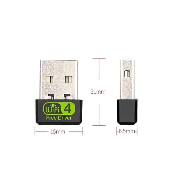 Mini USB WiFi-sovitin 150Mbps, Wi-Fi-sovitin PC:lle, USB-Ethernet WiFi-dongle, 2.4G verkkoadapteri, antenni