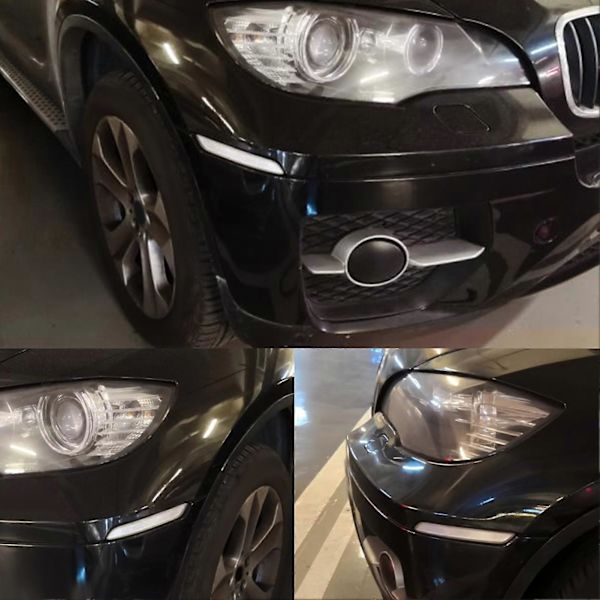 2 kpl Sivuvilkkuvalot 63147187087 Etupuskurin Heijastinlamppu E71/X6/E70/X5M Valkoinen