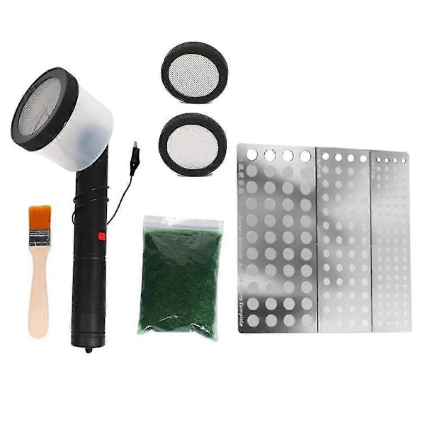 Flocking Kit Statisk Græs Applikator Abs Flocking Maskine Med Antislip Håndtag Til Diy Bord
