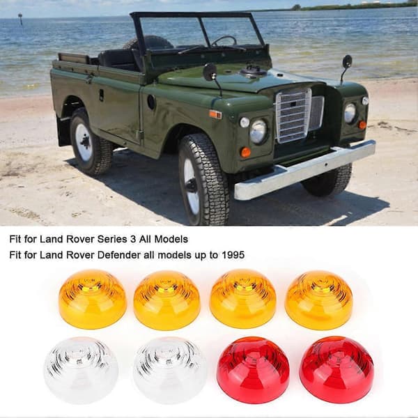 8 stk. Sideblinklys Lampe Linse Kit Passer til Land Rover 3 Serie/Defender