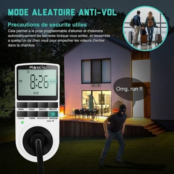Programmerbar digital timer, Maxcio digital veckotimer med