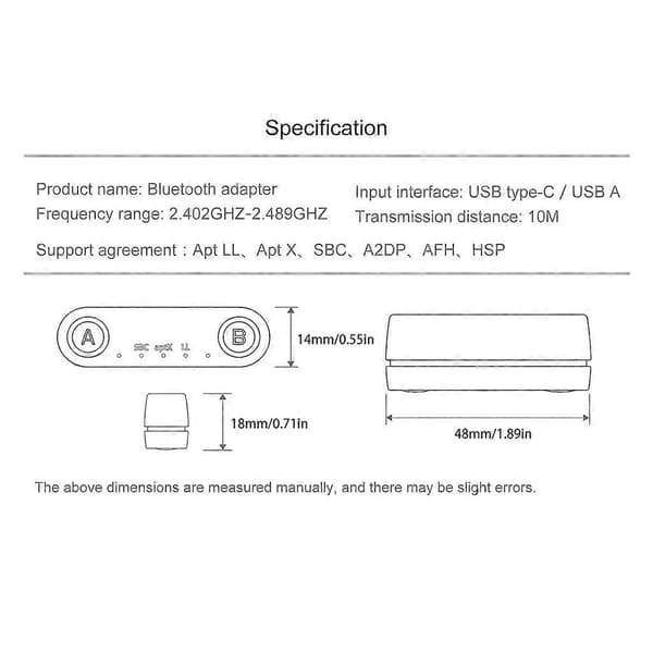 Passer for Switch Lite Bluetooth-kompatibel hodesett-adapterkonverter Bluetooth-kompatibel adapter 5.0 sender