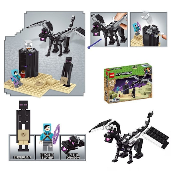 Minecraft Slutstriden Enderdraken Montering Byggsten Leksaker