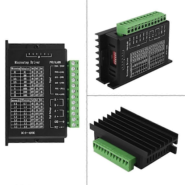 TB6600 Uppgraderad Digital Motor Driver 4A 2-fas Stepper Motor Controller för 42 57 Stepper Motor Ersättning för TB6600