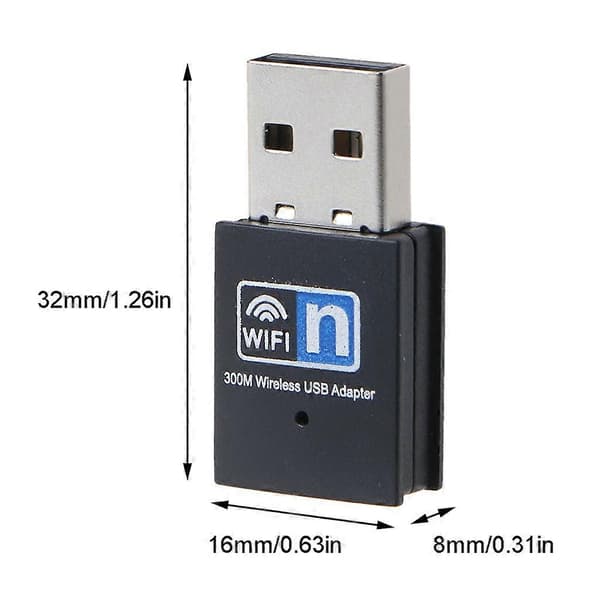 Langaton verkkoadapteri USB Wifi-sovitin RTL8192EU-piirisarja Mini USB2.0 WLAN-tikku 300M 802.11 n/g/b