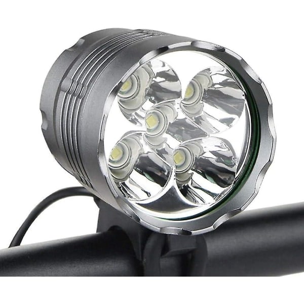 Sykkellykt, 6000 Lumen 5 LED Sykkellykt, 3 Moduser Sykkellys Frontlys
