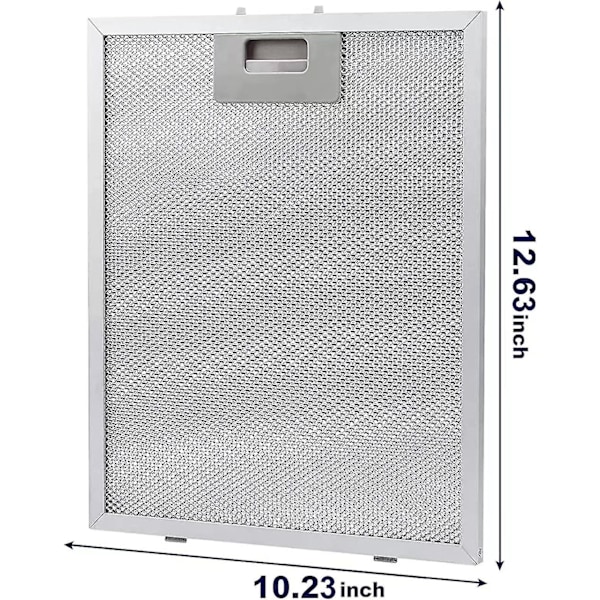 2 stk. Køkkenhætte Fedtfilter, 10.23x12.63 tommer Køkkenhætte Filter Udskiftning, Aluminium Net Hætte Ventilationsfilter Til Whirlpooll Lkea Jenn Air W10169961a
