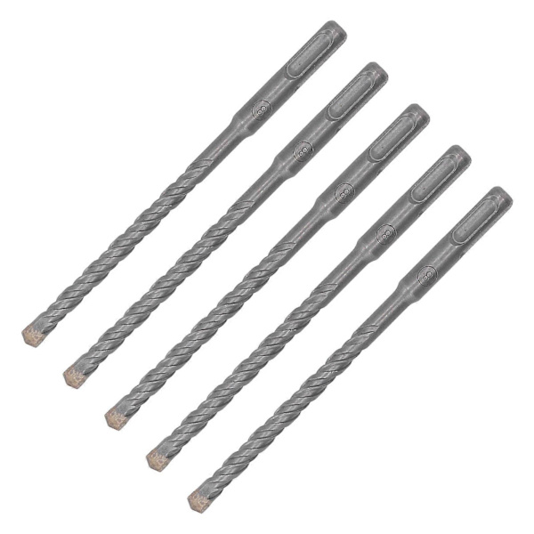 5 st Rotationshammarborr 160 mm Längd 2-spårig Självcentrerande Karbidspets Slagborr för Tegel Sten Betong 8 mm/0.31 tum