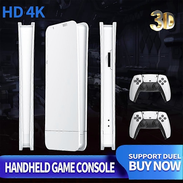 20.000+ 4K HDMI TV Videospil Stick Retro Spilkonsol med 2 Trådløse Controllere 64G