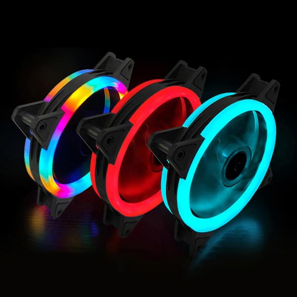 RGB Computer Kabinet Køleblæser 4Pin 3Pin 12cm Køler Radiator til Desktop PC
