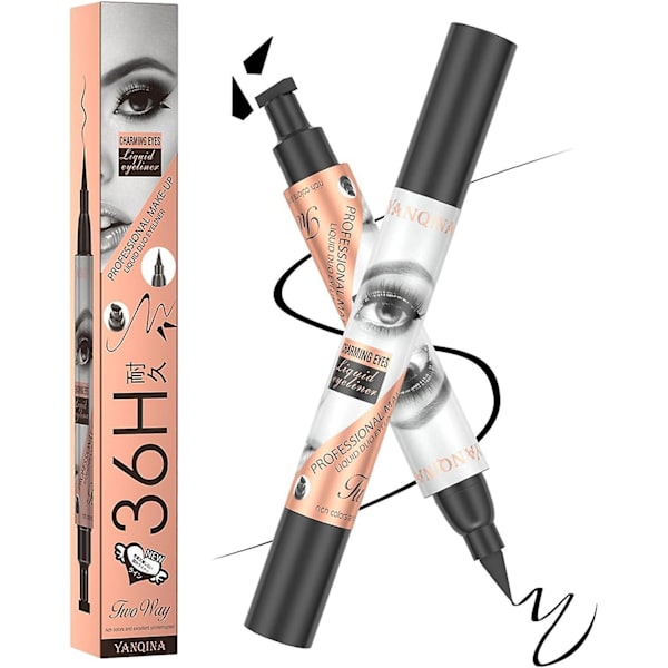 Siipimäinen Eyeliner-Leima, Eyeliner-Leima, Musta Nestemäinen Eyeliner, Vedenkestävä Eyeliner, Pitkäkestoinen Nestemäinen Leima-Eyeliner
