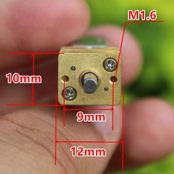 Mikro N20 Vaihteistomoottori Hidas Nopeus Metallivaihteisto Reduktorisähkömoottori DIY Leikki 406028150300110 RPM