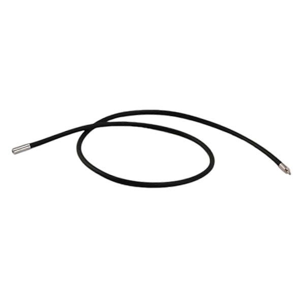 3 stk. 3mm Sort Gummi Snøre Halskæde med Rustfrit Stål Lukning - 45 cm