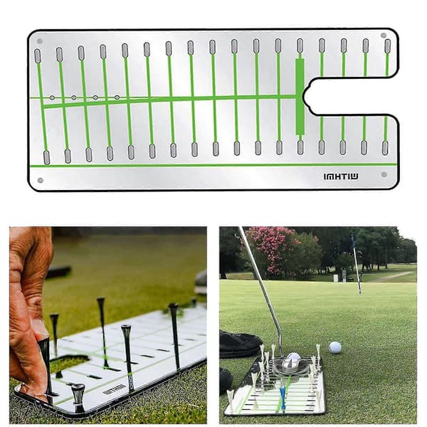 Golf Putting Alignment Speil Treningshjelpemiddel Undervisningsutstyr Positurkorrigerer for Innendørs