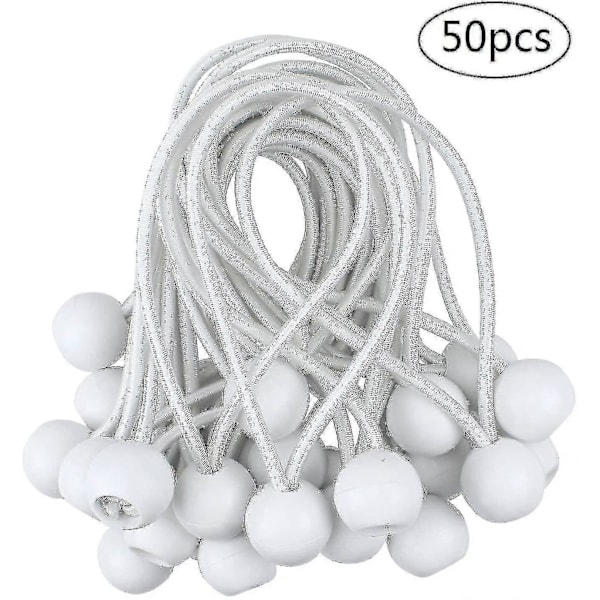 50 st Elastic Bollspännare, Tarpspännare för Paviljong, Camping, Tältlinor, Gardinförlängningssele, 10 cm