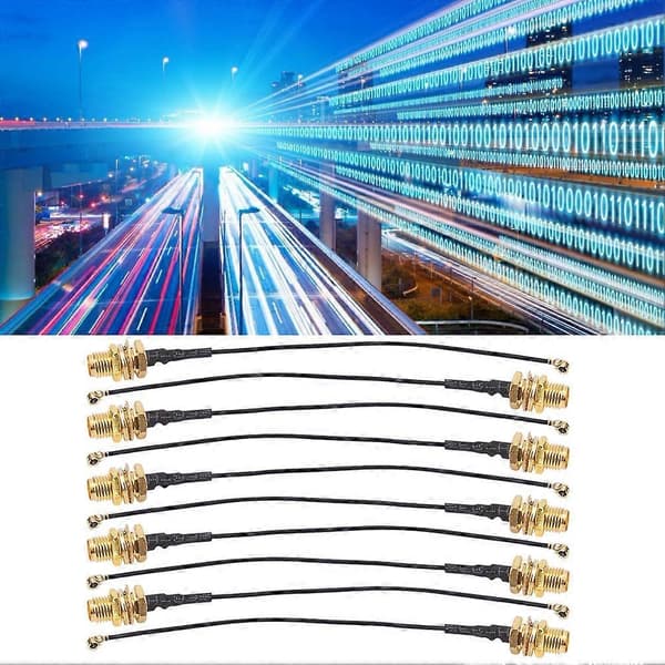 10 stk. SMA til IPX (U.FL) Forlængerkabel Antenne Feeder Sensor Ansigtsgenkendelse 10 cm