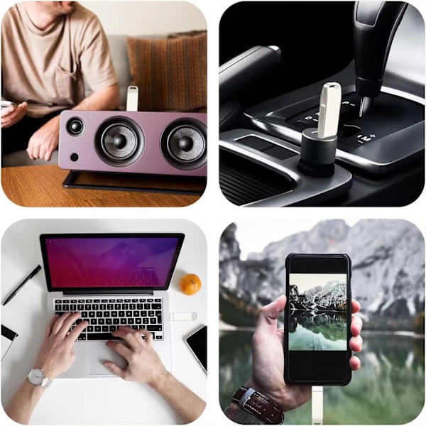 USB C Flash Drive: OTG USB 3.0 + USB C Flash Drive 2 i 1, Hög Hastighet Minne Sticka Typ C Metall 2TB